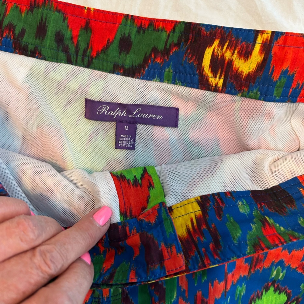 Ralph Lauren Purple Label Ikat Patterned Men’s Swim Trunks - Picture 11 of 13